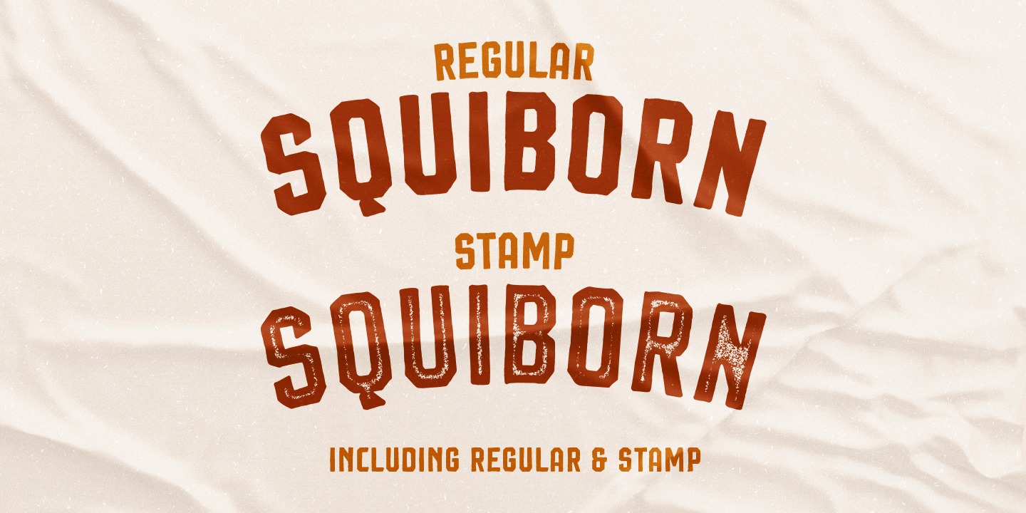 Beispiel einer Squiborn Regular-Schriftart